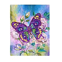 Мозаика из пайеток на холсте "Бабочка"