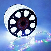 LED шнур 13 мм, круглый, 100 м, фиксинг, 2W-LED/м-36-220V. в компл. набор д/подкл. МУЛЬТИ
