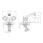 Смеситель для раковины Decoroom DR45011R монолитный хром