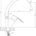 Смеситель для кухни Decoroom DR67021 хром