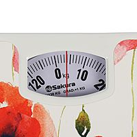 Весы напольные Sakura SA-5000-9, механические, до 130 кг, рисунок "маки"