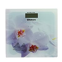 Весы напольные Sakura SA-5065WF, электронные, ultraslim, до 180 кг, орхидеи