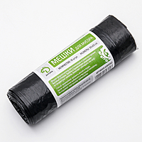 Мешки для мусора ПВД с завязками 30 л "Люкс", толщина 25 мкм, рулон, цвет черный, 10 шт