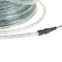 LED шнур 13 мм, круглый, 100 м, фиксинг, 2W-LED/м-36-220V. в компл. набор д/подкл. Красный