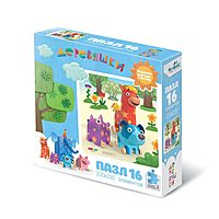 Пазл Деревяшки Лето 16 элементов +магнит
