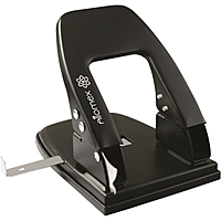 Дырокол 30л deVENTE, металлич, с линейкой, черный 1120043