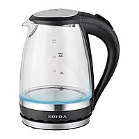 Чайник электрический Supra KES 2003N, стекло, 1.7 л, 2200 Вт, подсветка, черный