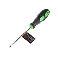 Отвертка шлицевая TUNDRA, сатин, шлиц магнитный, двухкомпонентная рукоятка, SL5 х 100 мм