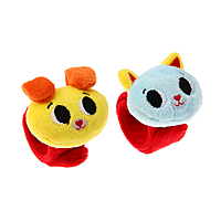 Погремушка - браслетик развивающая «Лучшие друзья», набор 2 шт.