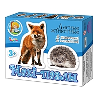 Макси-пазлы Лесные животные 6 животных 13 элементов