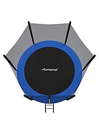 Батут ONLYTOP, d=305 см, высота сетки 173 см, с лестницей, цвет синий