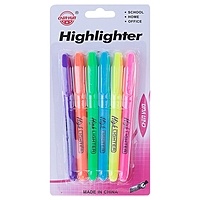 Набор маркеров текстовыделителей 6 цветов наконечники скошенные 4мм