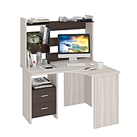 Компьютерный стол, 1200 × 1000 × 1520 мм, правый угол, цвет карамель/венге