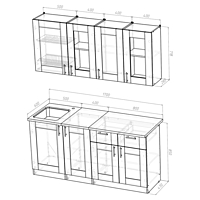 Кухонный гарнитур Симона демо 1700