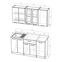 Кухонный гарнитур Ника стандарт 1600