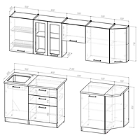 Кухонный гарнитур Лира базис 2400