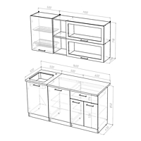 Кухонный гарнитур Лира стандарт 1600