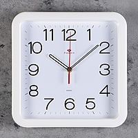 Часы настенные квадратные "Белая классика", 30х30 см микс