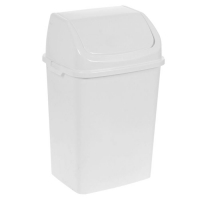 Контейнер для мусора 18 л "Камелия", цвет белый