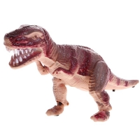 Динозавр "Рекс" работает от батареек, световые и звуковые эффекты. цвета МИКС