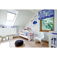 Кровать детская с фотопечатью «Совята», без ящика, 1942 × 880 × 800 мм, цвет белый