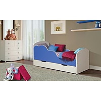 Кровать детская «Облака №2», 1442 × 740 × 800 мм, цвет белый/синий