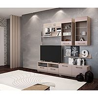 Модульная система «Ненси-3», МДФ, цвет ясень, капучино глянец