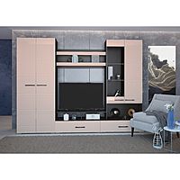 Модульная система «Ненси-1», МДФ, цвет ясень, капучино глянец