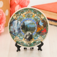 Тарелка сувенирная "Урал. Бажов", 10 см, керамика, деколь