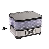 Сушилка для овощей и фруктов Kitfort KT-1903, 260 Вт, 5 ярусов, сребристо-чёрная