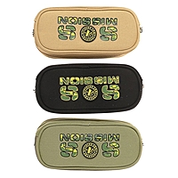 Пенал школьный на молнии МИКС Джинс