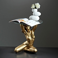 Подставка - стол "Пробуждение" бронза ПОЛИСТОУН, 39×39,5×52 см