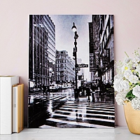 Алмазная вышивка с частичным заполнением на раме "Город" 30*40 см