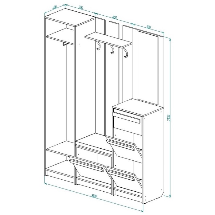 Глубина прихожей. Прихожая пр-11 ЛДСП (С зеркалом) (2100*1600*400) дуб выбеленный/корпус венге. Прихожая пр-11. Пр-11 прихожая с зеркалом дуб/венге 2100*1600*400,. Пр11 прихожая Тойво.