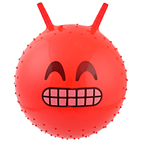 Мяч-попрыгун с рожками "Счастливые улыбки" массажный, d=45 см, 350 гр, МИКС
