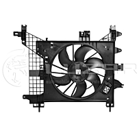 LUZAR LFK0951 Вентилятор рад. (с кожухом) Renault Duster A/C+ LFK0951