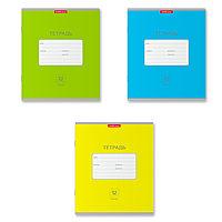 Тетрадь 12 листов, клетка, Erich Krause «Классика Bright», картонная обложка 170 г/м2, МИКС