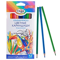 Карандаши 12 цветов "Классические", стержень d=2.6 мм, шестигранные