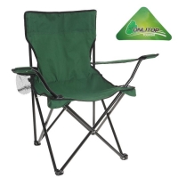 Кресло туристическое, с подстаканником, до 80 кг, размер 50 х 50 х 80 см, цвет зелёный