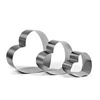 Набор форм для выпечки и выкладки "Сердце", 20 х 20 х 8,5 см, 3 шт.