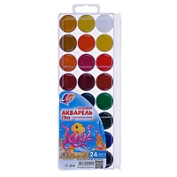 Акварель 24цв пластик Луч ZOO, без кисти