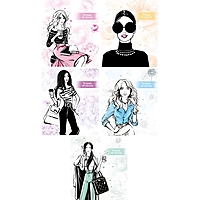 Тетрадь 48 листов клетка "Фешн", белизна 95%, обложка мелованный картон, микс