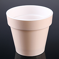 Кашпо "Порто" со вставкой 1л, цвет жемчуг