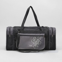 Сумка спортивная на молнии, 1 отдел, 3 наружных кармана, цвет серый