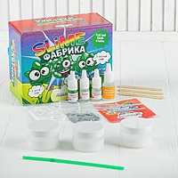 Слайм фабрика "Яблоко" 3 слайма в наборе, тянется, лепится, прыгает 514