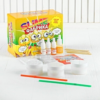 Слайм фабрика "Банан" 3 слайма в наборе, тянется, лепится, прыгает 516