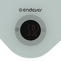 Весы кухонные Endever KS-530, электронные, до 5 кг, закаленное стекло, белые