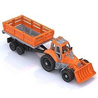 Игрушка Трактор с грейдером и прицепом 397