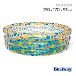 Бассейн надувной Тропические фрукты 170х53см 51048 Bestway