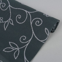 Коврик противоскользящий 45х100 см "Вьющиеся цветы", цвет серый